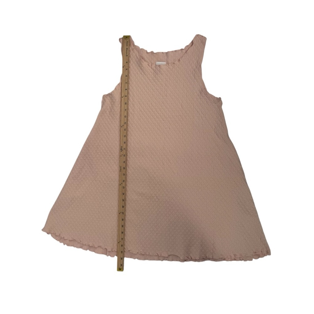 Haystacks Peach Cottagecore Texture Sleeveless Ruffle Summer Swing Dress Coverup - Picture 4 of 8